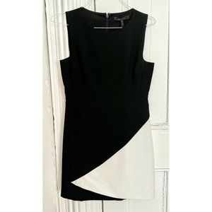 BCBG Maxazria Black/White Colorblock Dress